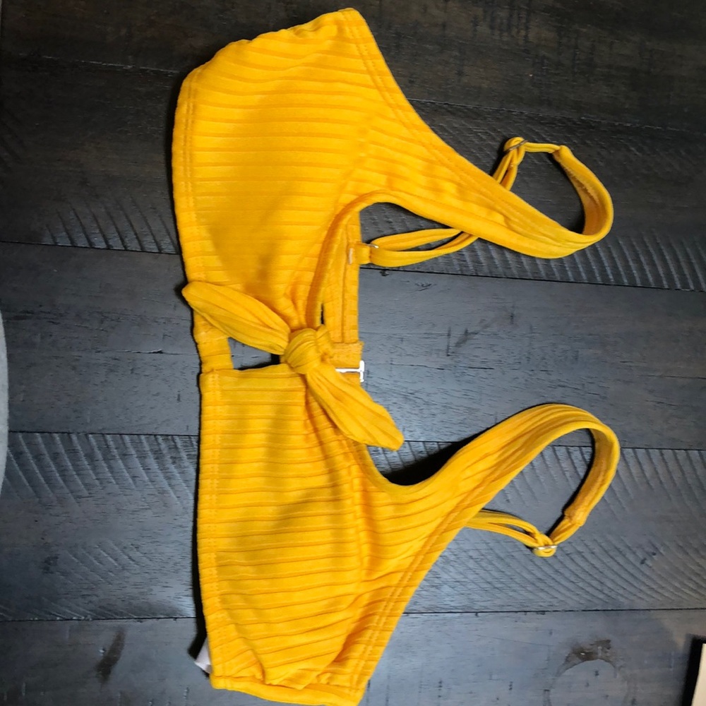 Yellow bathing suit top